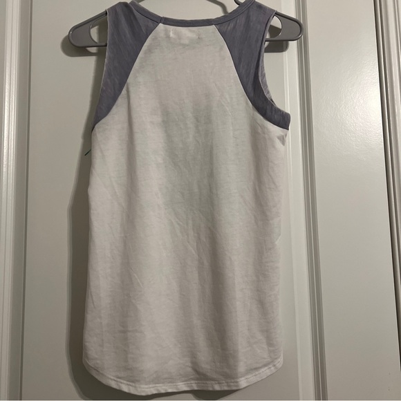 NWOT WOMENS XS GRAYSON THREADS WINE SLEEVELESS CREW NECK TANK TOP, PURPLE/WHITE - Picture 7 of 7